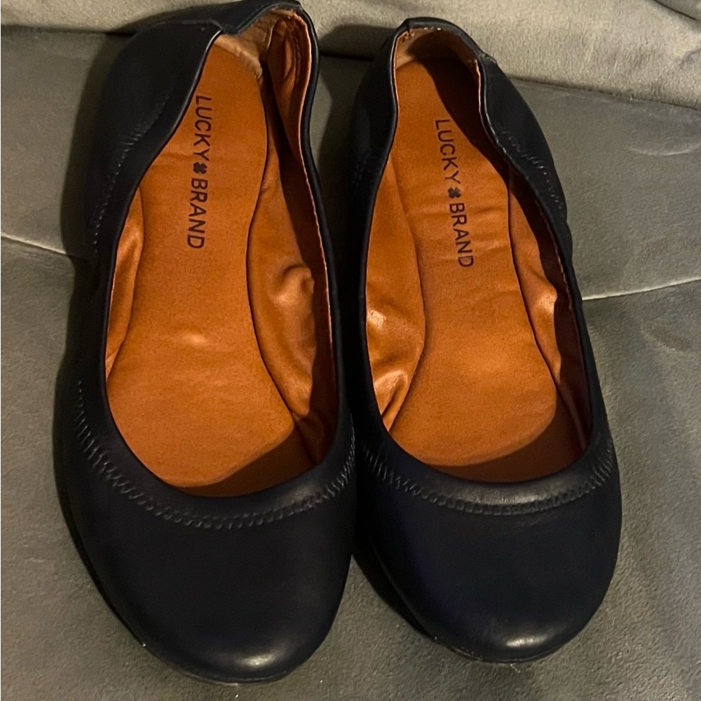 Lucky Brand Emmie Ballet Flats Slip On
Comfort Shoes Navy Blue Womens Size 8